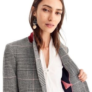 J Crew Boyfriend Blazer in Glen Plaid, size 6